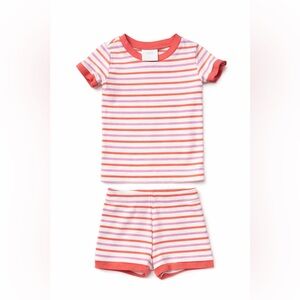 LAKE Pajamas Toddler Size 2 Pink Coral Stripe 2-Piece Pajama Set